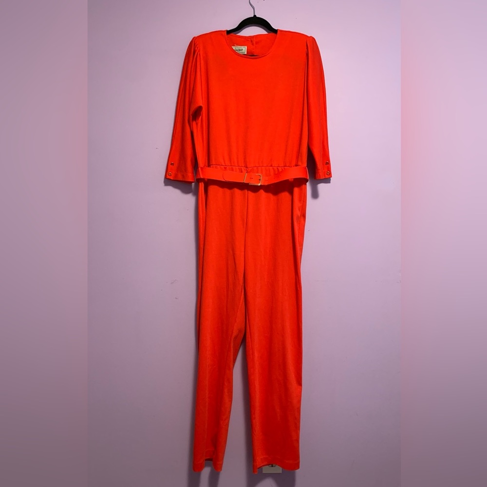 Vintage belted red romper